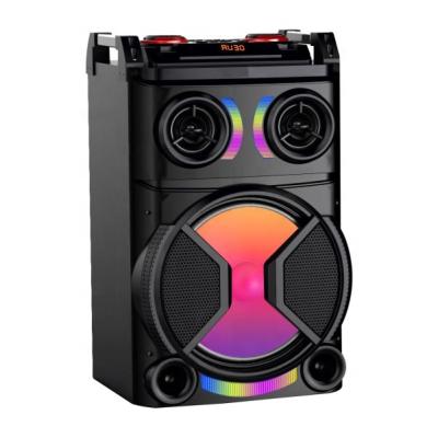 China 12inch Bluetooth DJ Party Trolley Portable Rechargeable Wireless Speaker Portable Speaker With Microphone for sale