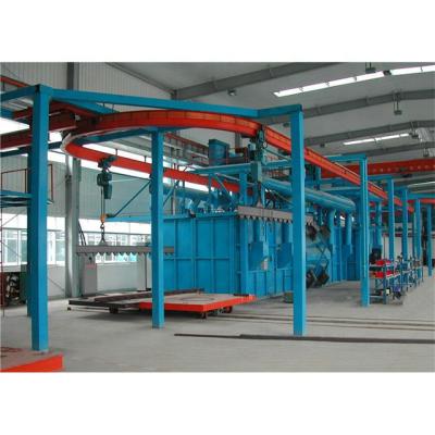 China The building material stores the hook type sandblaster Lpg cylinder shot blasting machine hook hanger machine for sale