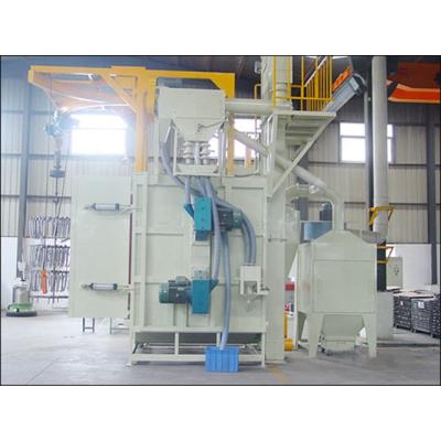 China The building material stores the hook type sandblaster Lpg cylinder shot blasting paint machine hook hanger machine for sale