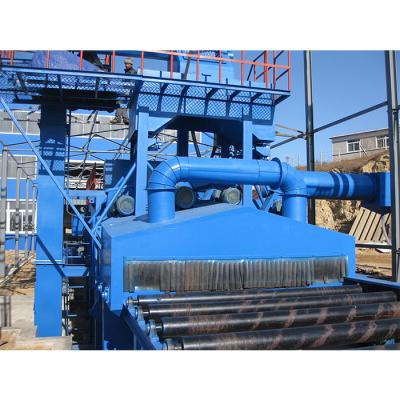 China Building material stores roller conveyor shot blasting machine/paint blasting machine/steel polishing machine for sale