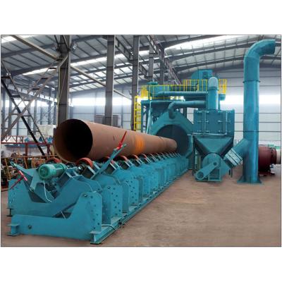 China Building material shops steel plate profile pipe angle shot blasting paint machine sand blasting device for sale