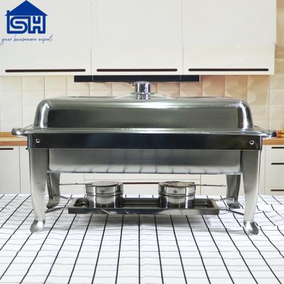 China Hotel factory for sale restaurant GN casserole display stainless steel buffet food warmer supplying luxury chafing dish for sale