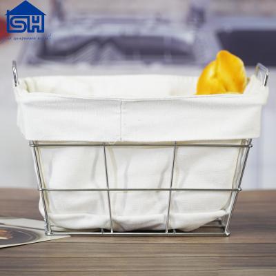 China Sustainable Wire Bread Fruit Basket Bread Trays Food Basket for sale