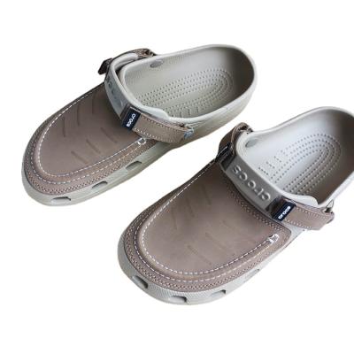 China CUSHIONING 2021 High Quality Summer Genuine Leather Soft Sole Non-slip Men's Slippers for sale