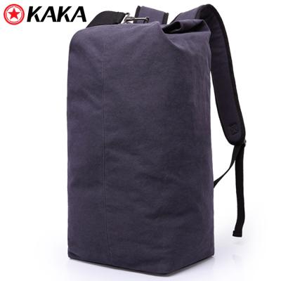 China Fast Drawstring Men's Backpack OEM Foldable Anti-theft Bag Factory Delivery Custom Canvas Hiking Rucksack for sale