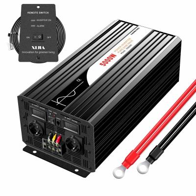 China 5000W With European Plug 12V 24V 48V DC To AC 110v 220v Pure Sine Wave Inverter For Car Home With European Plug 420*217*155(mm) for sale