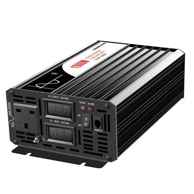 China Solar Power System Home 1500W Micro Car Inverter DC to AC Converter Phase for UK UK Plug 12v 24v 36v 48v to 110v 220v 380v with Remote Control for sale