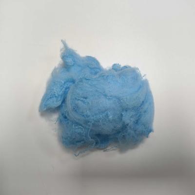 China Nichttoxische synthetische Polyesterfasern aus blauem Polyester 76 mm PP-Fasern zu verkaufen