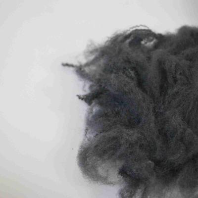 China Low Crimp Solid Polyester Staple Fiber PSF 8.89D×65mm Gray Artificial PSF for sale