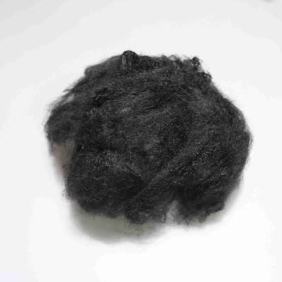 China Hollow Staple Polyester Fibre 6.67D Black Man Made Staple Fibres For Mattress for sale