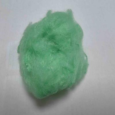 Chine Virgin 2.5D Green Dope Tinted Fibre Recyclé PET Polyester Fibre de base à vendre