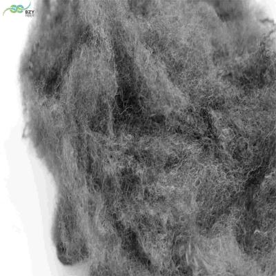 Chine Microfibre de qualité A 65 mm Fibre de polyester creuse grise noire Matériau de remplissage PSF à vendre