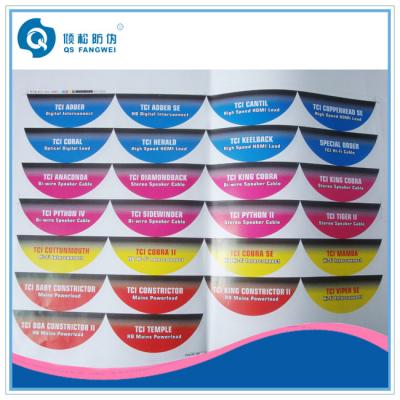 China Custom Labels And Stickers , Self-adhesive Label On Sheet Packing for sale