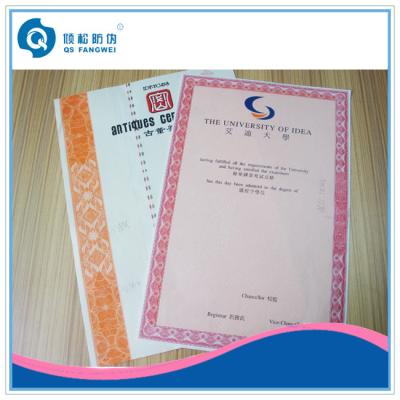 China A4 Customized Certificate Printing Service With Art Paper / Coated Paper for sale