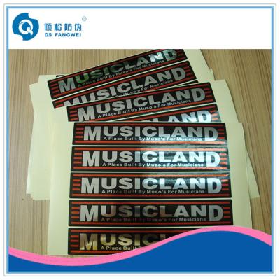 China Glossy Silver Self Adhesive Plastic Labels / Glossy Silver Label For Electrical Equipment for sale