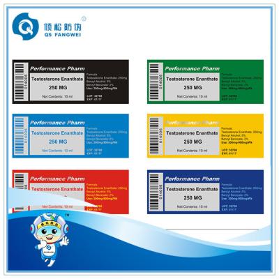 China Waterproof CMYK Self Adhesive Plastic / Vinyl / PET Foil Stamped 10ml Vial Labels With Acrylic Glue for sale