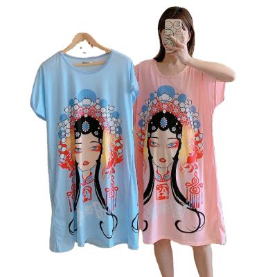 China 2021 New Style QUICK DRY Cartoon Long Robe Plus Size Women Custom Sleepwear for sale