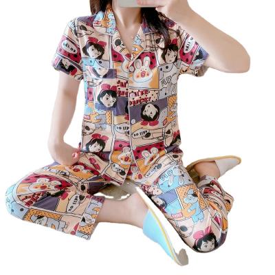 China Piyama Murah Daster Indonesia Baju Tidur Wanita Short Long Pants Women's Milk Silk Pajama Set QUICK DRY Pajamas Wholesale Sleeve Sleepwear for sale