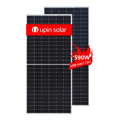 China Wholesale half 150 cells 9BB 10BB 580w 600w perc solar power system mono solar panels bifacial monocrystalline solar panel price for sale