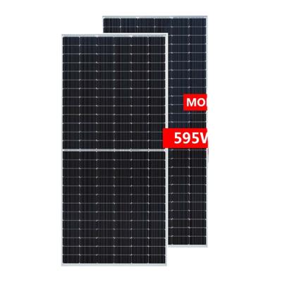 China Solar power system 580w 590w 600w 182mm 150 cell MBB monocrystalline half cut mono perc solar panels for solar system for sale