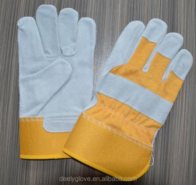 China Landscaping Top Selling Cow Split Leather Welding 10.5 Inch Glove Safety Working Glove for sale