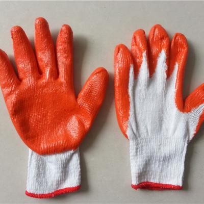 China LP100 factory wholesale 10 gauge cotton liner twine knit palm latex glove for sale