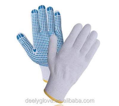 China DZ101 PVC Dotted Cotton Gloves Good Grip For Labor / Construction / Garden Safety Work for sale