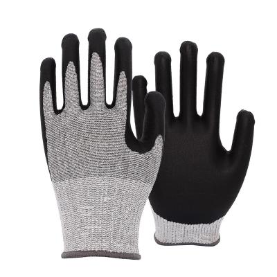 China Anti-smash PU coated cut-resistant cut level-5 CE certified construction safety gloves for sale