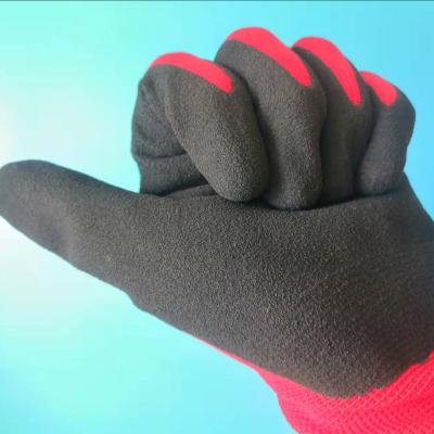 China NS400 Polyester / Nylon Sandy Nitrile NBR Knitting Gloves For Industrial Hand Protection for sale