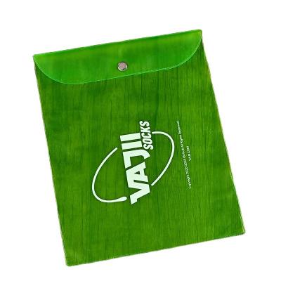 China Eco - Friendly Transparent Document Folder With Snaps Buttons Plastic PVC Folder Bag Envelope Folder for sale