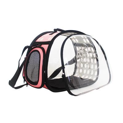 China 2021 Large Space Outdoor Transparent High Quality Sustainable Soft Foldable Shoulder Bag For Pet for sale