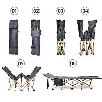 China Modern Portable Folding Living Room Metal Bed Folding Camping Chairs for sale