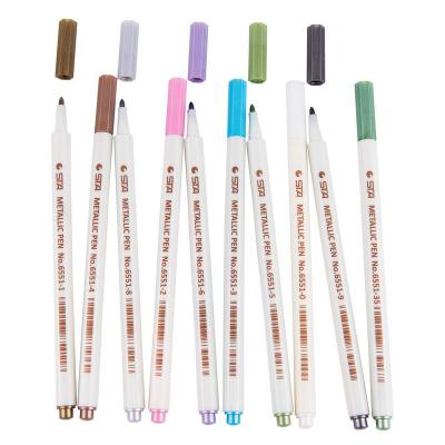 China Multi Colors Heaxgon Metallic Watercolor Art Marker Pen Paint Markers Decorative Sta-6551br for sale