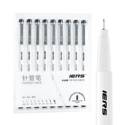 China Plastic 9 Sizes Wholesales Fine Line Black Micron Pen For Sketching Drawing for sale