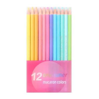 China Basswood/Poplar Brutfuner Wooden 12 24 50 Colors Macaron Color Oil Color Pencils Students for sale