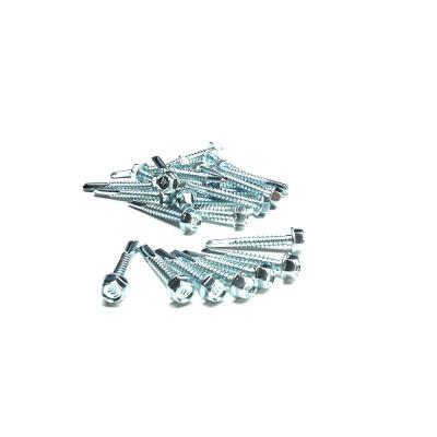 China Flat Heavy Duty Galvanized Hex Head Screws With Epdm Gasket for sale