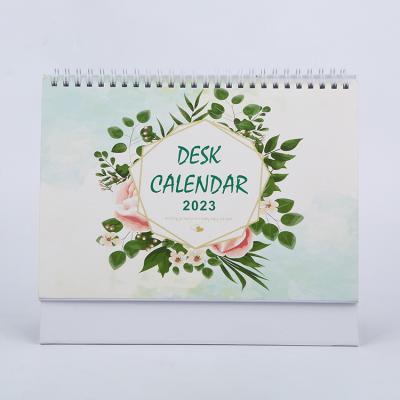 China paper & Wholesale Custom Wire Binding Wire Spiral Cardboard Design Custom Desk Calendar for sale