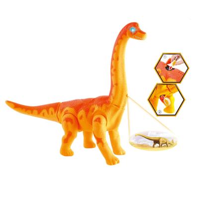 China Hot Selling Electric Dinosaur Toy Battery Operated Egg Laying Dinosaur Toy Noise And Light Dinosaur Egg Brachiosaurus Toy With Projection for sale