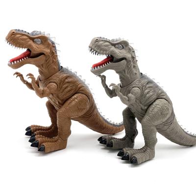 China Plastic Electric Walking Dinosaur Toys Battery Operated Dinosaur Toy Light Walking Simulation Tyrannosaurus Rex Toy With Noise for sale