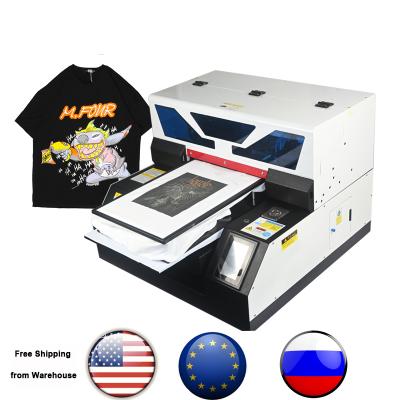 China Hotels A3 Digital DTG Direct Flatbed UV Printer To Garment T-shirt Printing Machine With White Ink Circulation Prevent Beak Clogging for sale