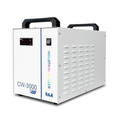 China Original Hotels Thermolysis Industrial Water Chiller S&A CW-3000TG (AC220V 50Hz) for 60W or 80W CO2 Glass Laser Tube for sale