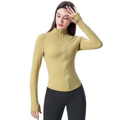 China Customized Women's Breathable Yoga Top Autumn New Soft Fitness Clothes Sports Running Training Jacket For Women for sale