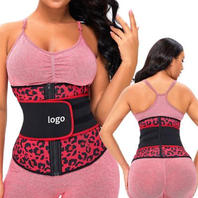 China Antibacterial Compression Double Strap Neoprene Waist Trainer Women Workout Shapewear Waist Trimmer Belt with Custom Logo for sale