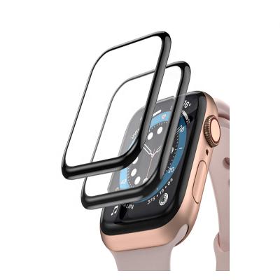 China Smart Watch Full Coverage Bubble Free Tempered Glass Screen Protector For Apple Watch SE for sale