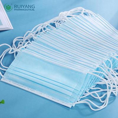 China Custom 3ply Wholesale Adult Medical FaceMask With Elastic Earloop for sale