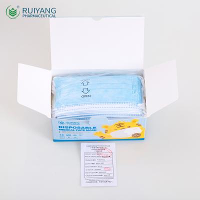 China Manufacturer Supplier Children Face Masks Adult Health 3 Wipes Disposable Medical Kids Face Mask for sale