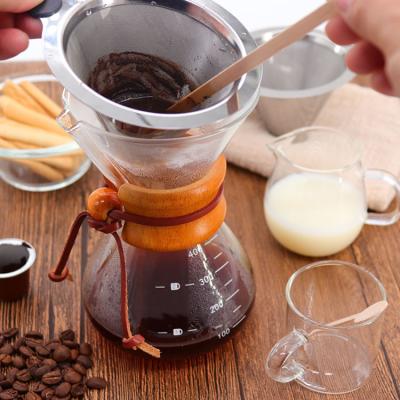 China Sustainable Hensin Coffee Maker By Hand The New Design Premium Fine European 450Ml Heat Resistant Glass Arabic Coffee Pot For Muslim for sale