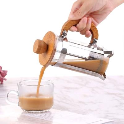 China Hensin Sustainable Hot Thermal Heat Resistant Handmade Glass Coffee Pot for Mocha Coffee Pot Production for sale