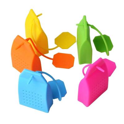 China With Handle Hensin Perfect Handle Reusable Hot Selling Food Grade Silicone Creative Bag Creative Shape Tea Infuser For Loose Tea for sale