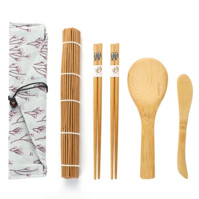 China Hensin Sustainable Sushi Mold Sushi Tool Kit Sushi Rolling Curtain Rice Spoon 10pcs Set With Customization for sale